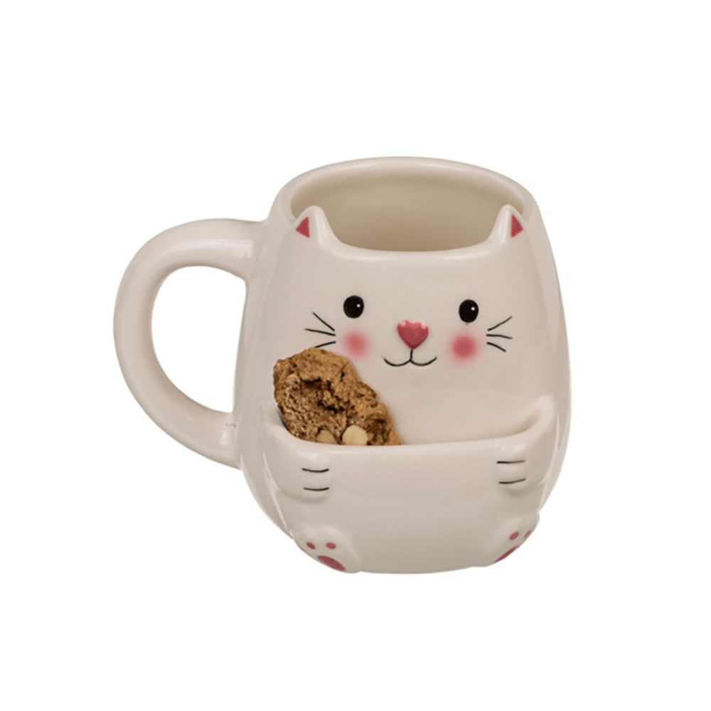 Katzentasse mit Keksfach