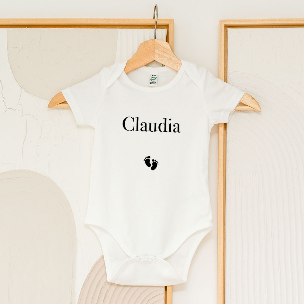 Personalisierbarer Baby Body mit Name und Symbol