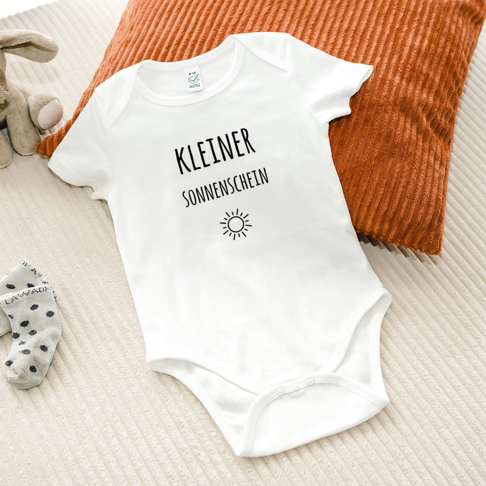 Personalisierbarer Baby Body mit Name und Symbol
