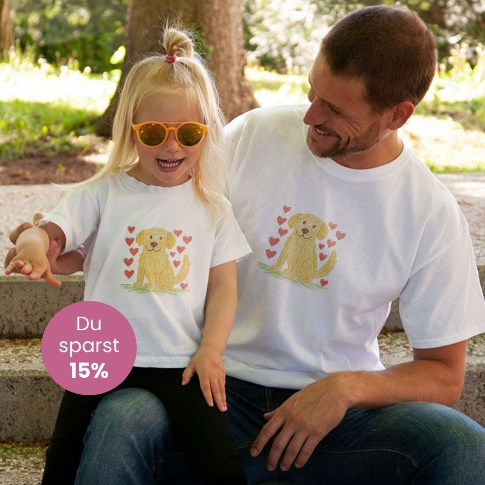Geschenkset Kinderzeichnung T-Shirts