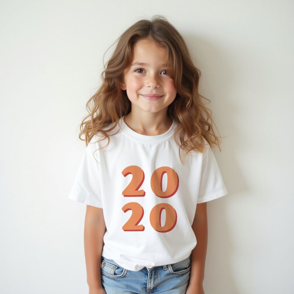Personalisierbares Kinder T-Shirt Jahreszahl