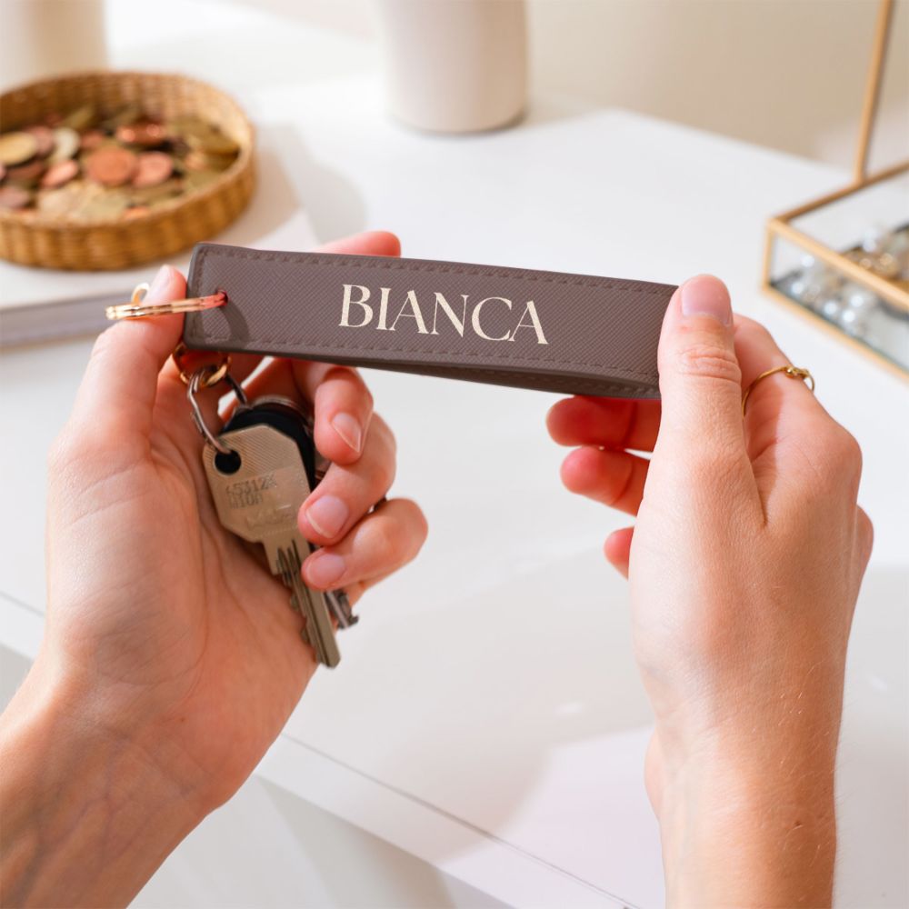 Personalisierbares Lederband mit Text
