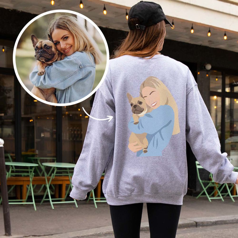 Personalisierbarer Pullover mit Illustration
