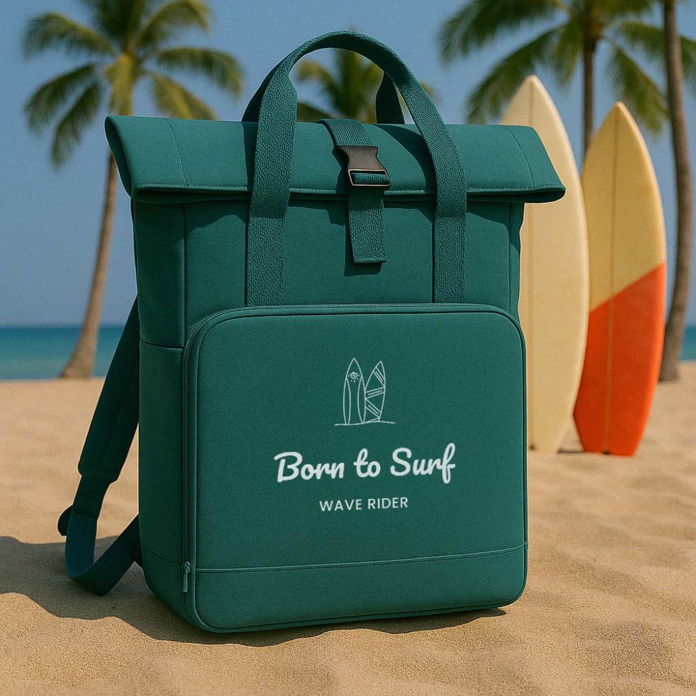 Personalisierbarer Rucksack mit Symbol und Text