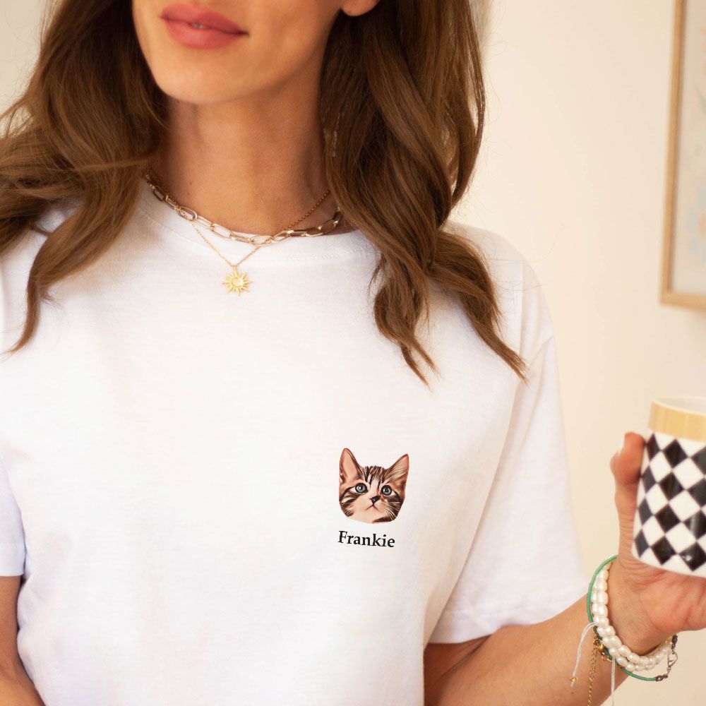 Personalisierbares T-Shirt mit deinem Haustier als Comic