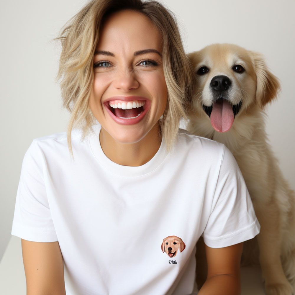 Personalisierbares T-Shirt mit deinem Haustier als Comic