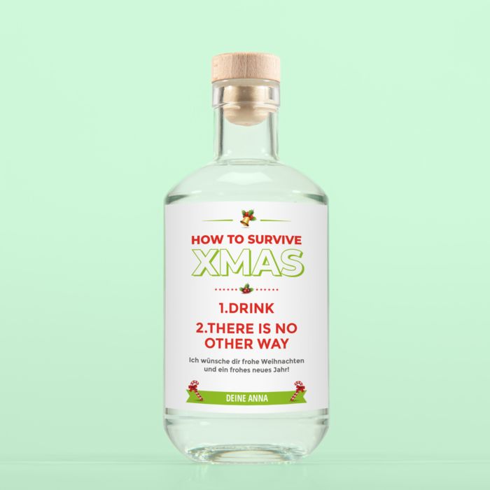 Personalisierbarer Gin Weihnachten