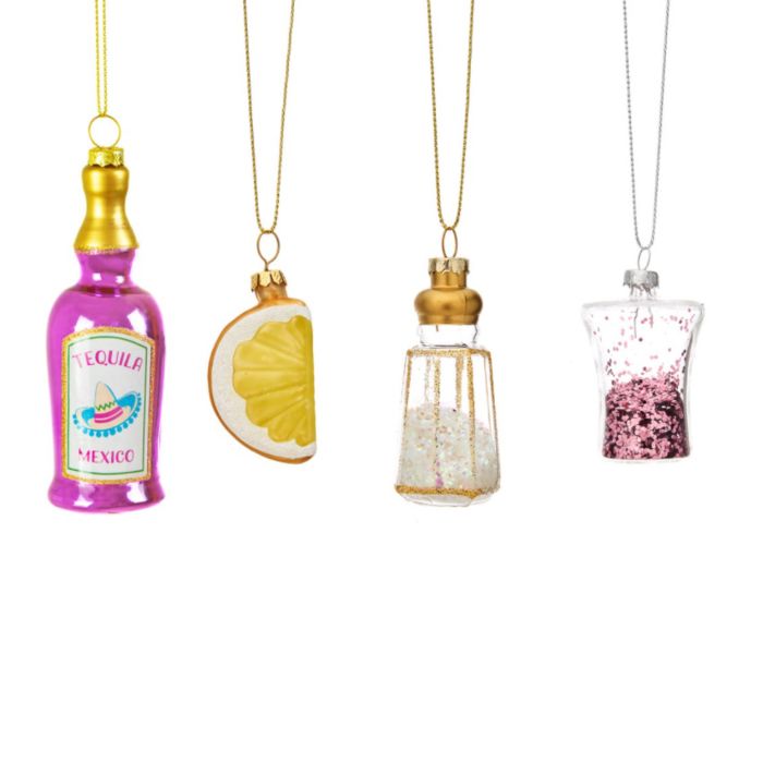 Tequila Weihnachtsbaum-Deko 4er-Set