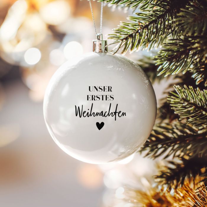 Personalisierbare Christbaumkugel mit Text Personalisierbare Christbaumkugel mit Text