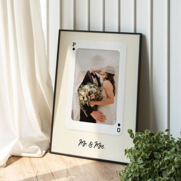 Personalisierbares Poster Spielkarte mit Foto und Text
