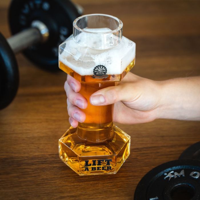 Hantel Bierglas