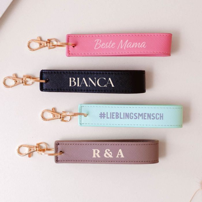 Personalisierbares Lederband mit Text