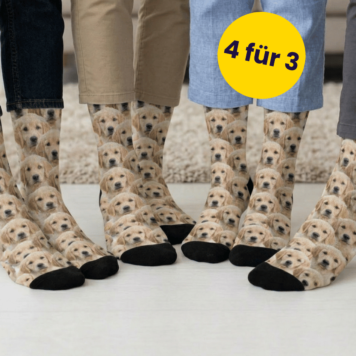Geschenkset Socken 4er Set mit Gesicht