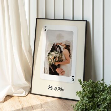 Personalisierbares Poster Spielkarte mit Foto und Text