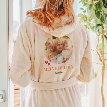 Personalisierbarer Bademantel mit Foto und Namen